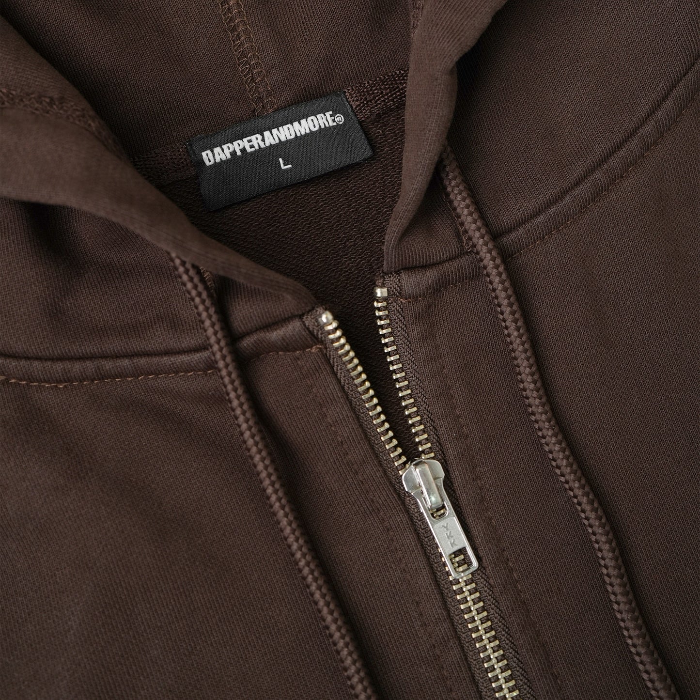TRASH ZIPPED WASH HOODIE/ BROWN