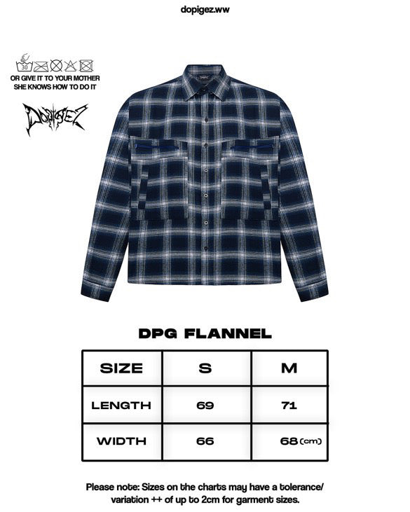 DPG FLANNEL SHIRT - NAVY CHECK