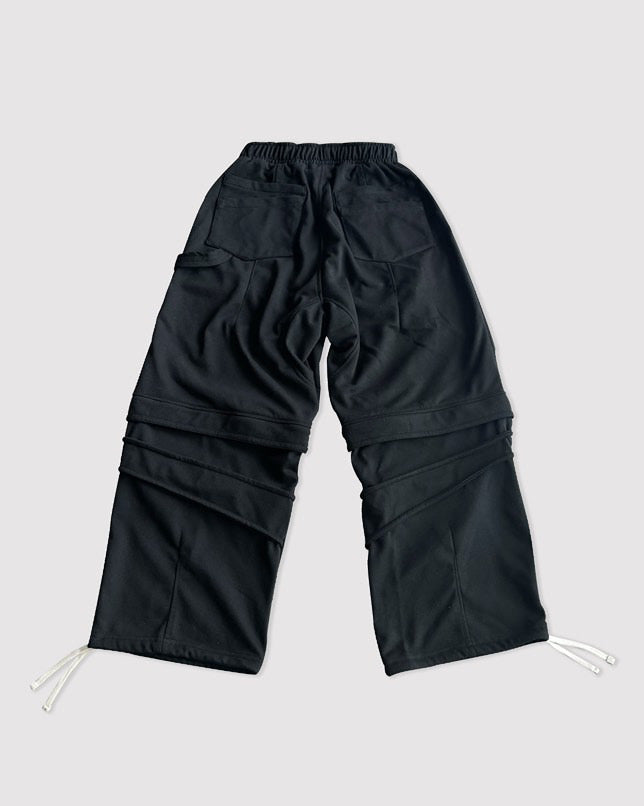 REMOVABLE SWEATPANTS BLACK /2in1/