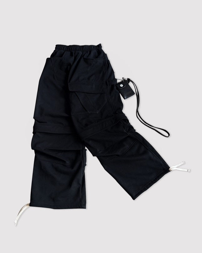 REMOVABLE SWEATPANTS BLACK /2in1/