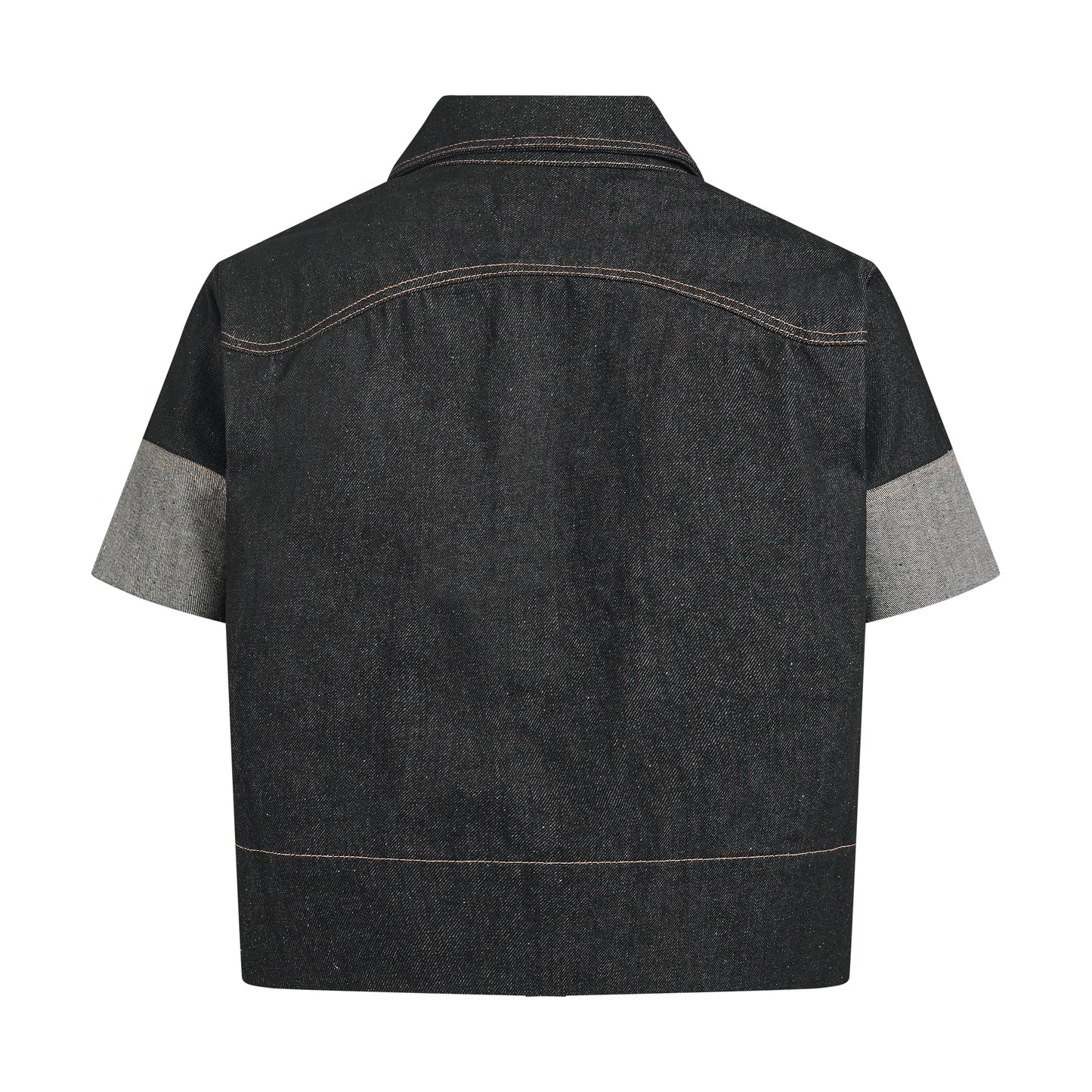 RAW CUT DENIM SHIRT - BLACK SELVAGE