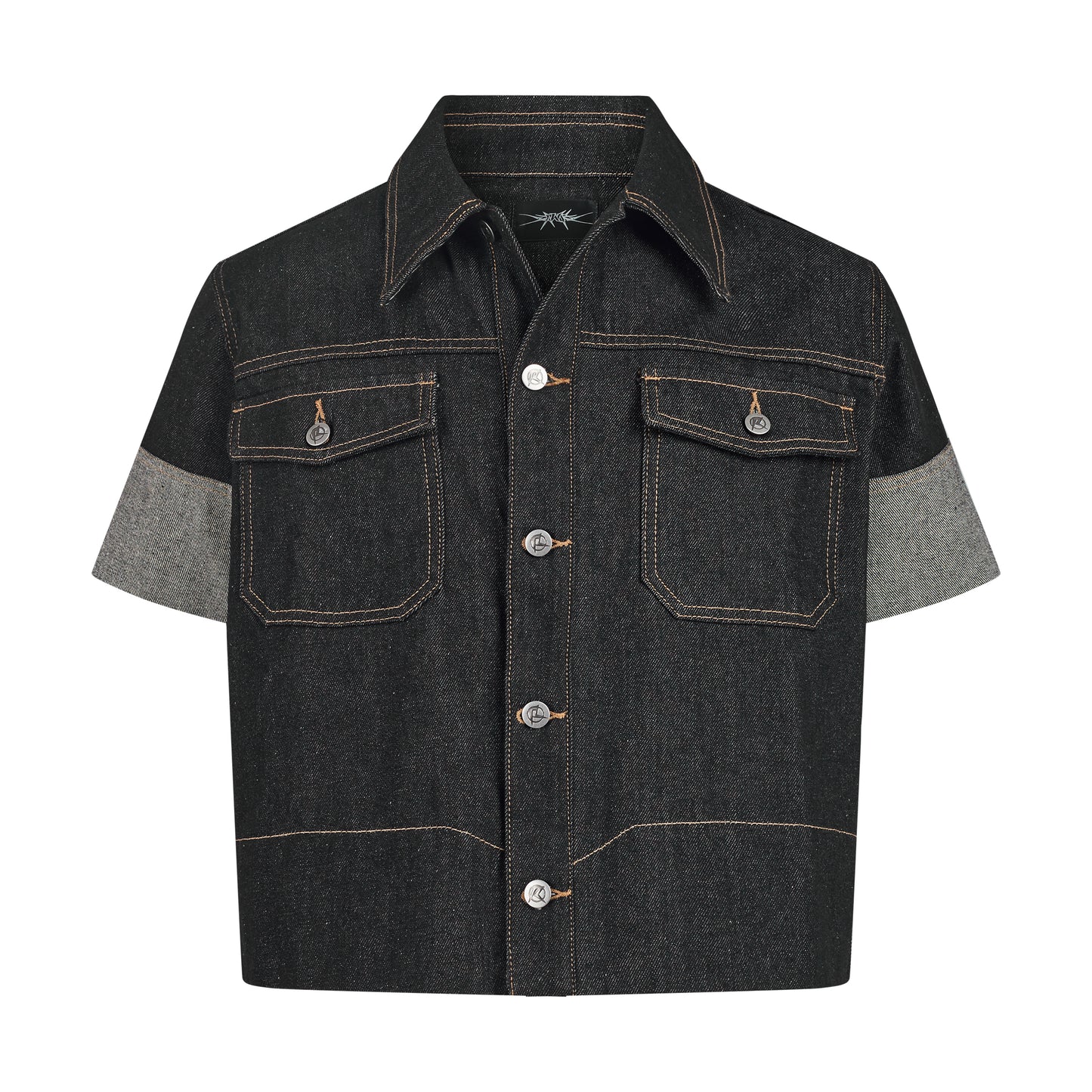 RAW CUT DENIM SHIRT - BLACK SELVAGE