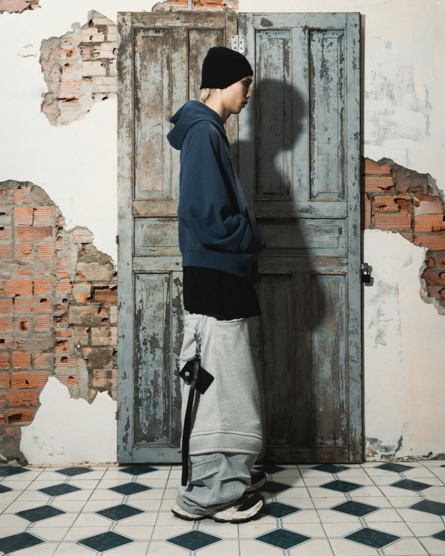 “LET’S FUCKING DIE” HOODED ZIP JACKET – BLUE**