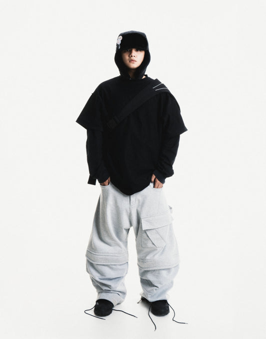 REMOVABLE SWEATPANTS GRAY /2in1/