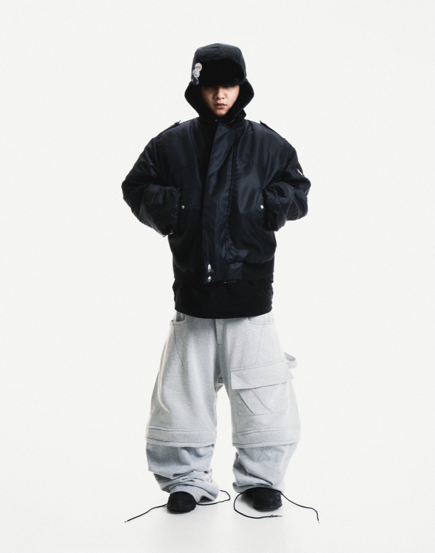 REMOVABLE SWEATPANTS GRAY /2in1/