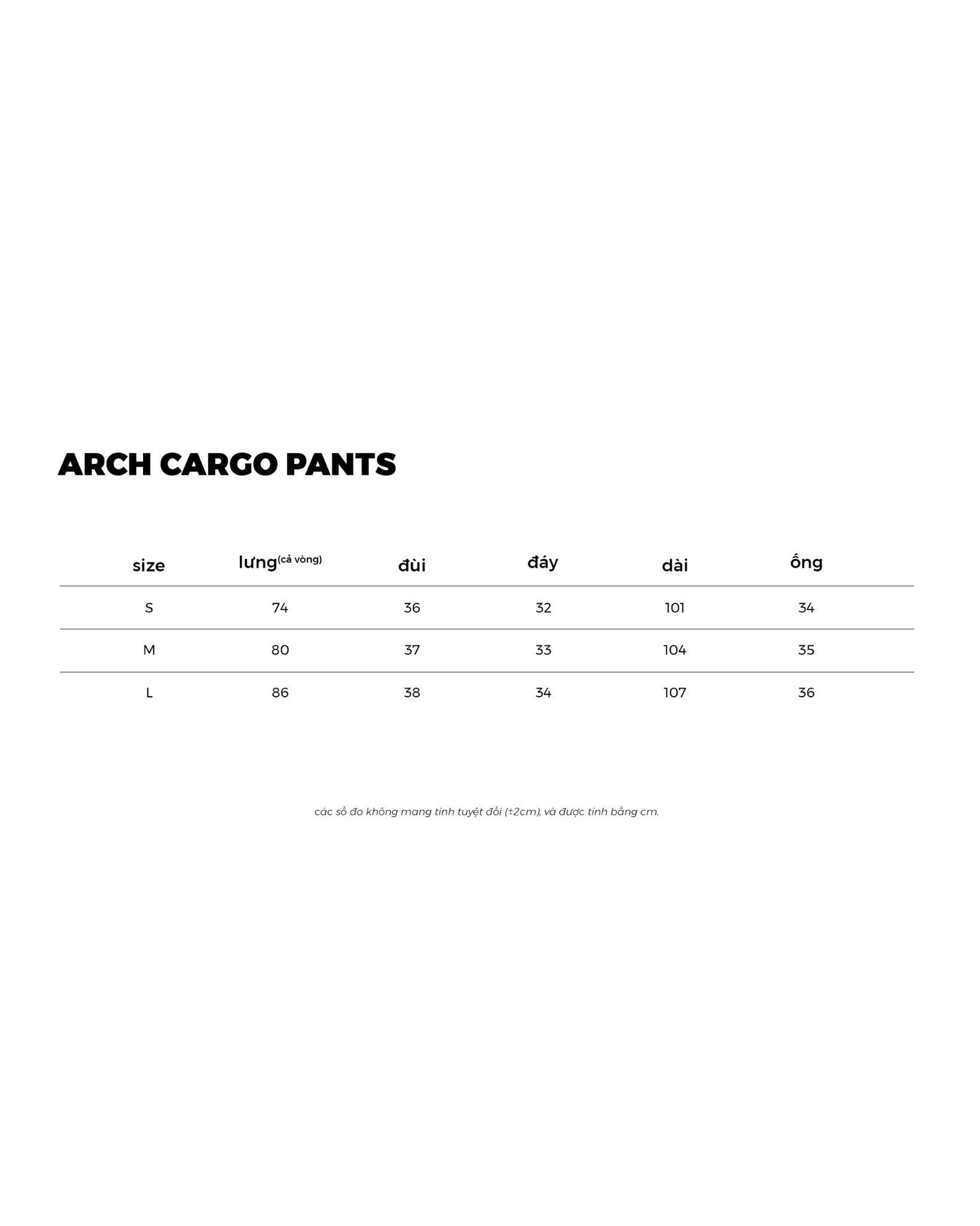 ARCH CARGO PANTS