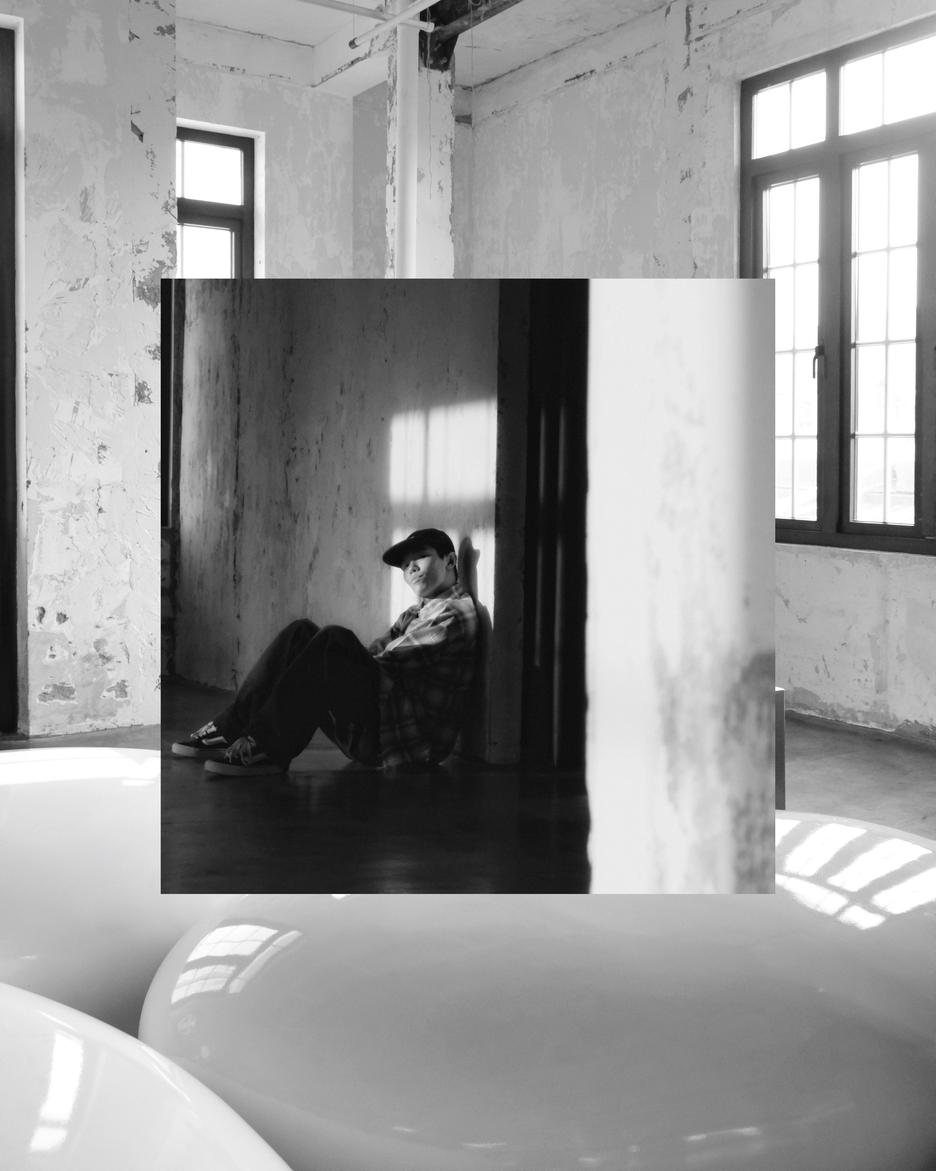 DISTRESSED FLANNEL – FADED BLUE