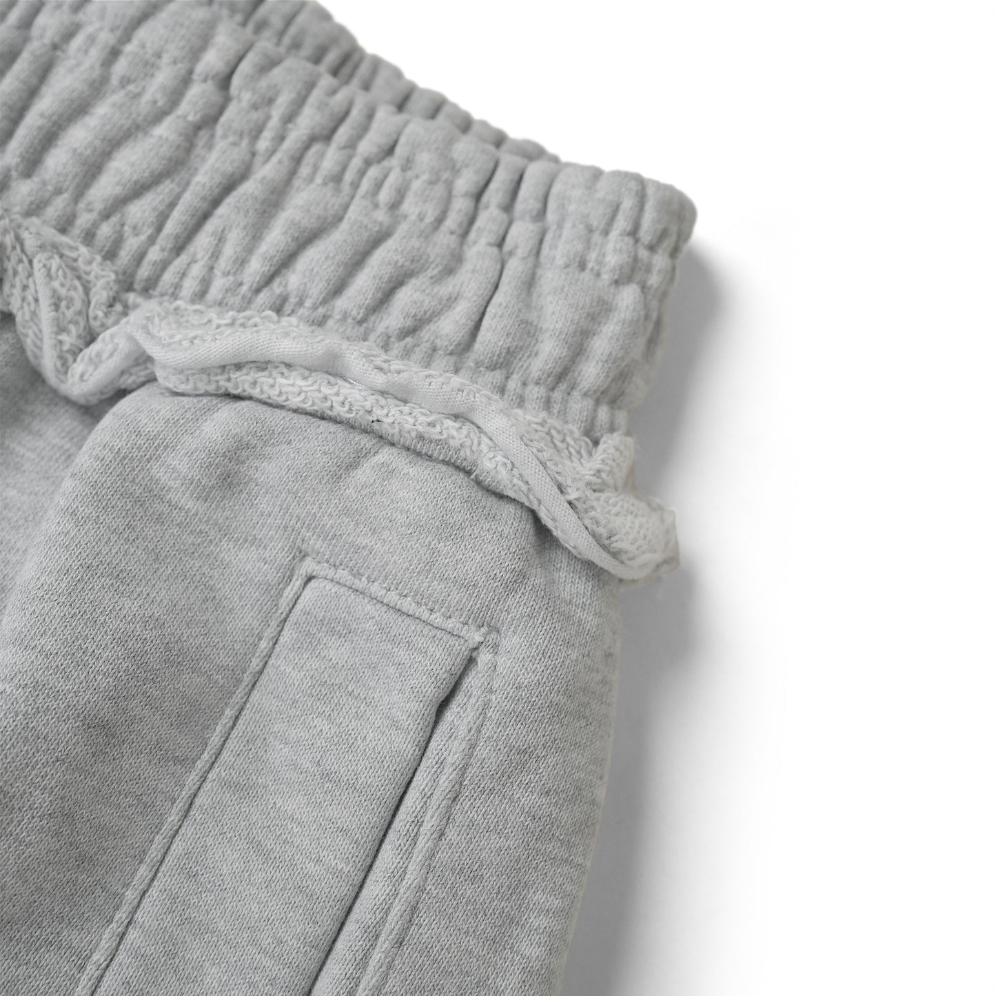 WIDE-LEG TRACKSUIT SWEATPANTS/ GRAY