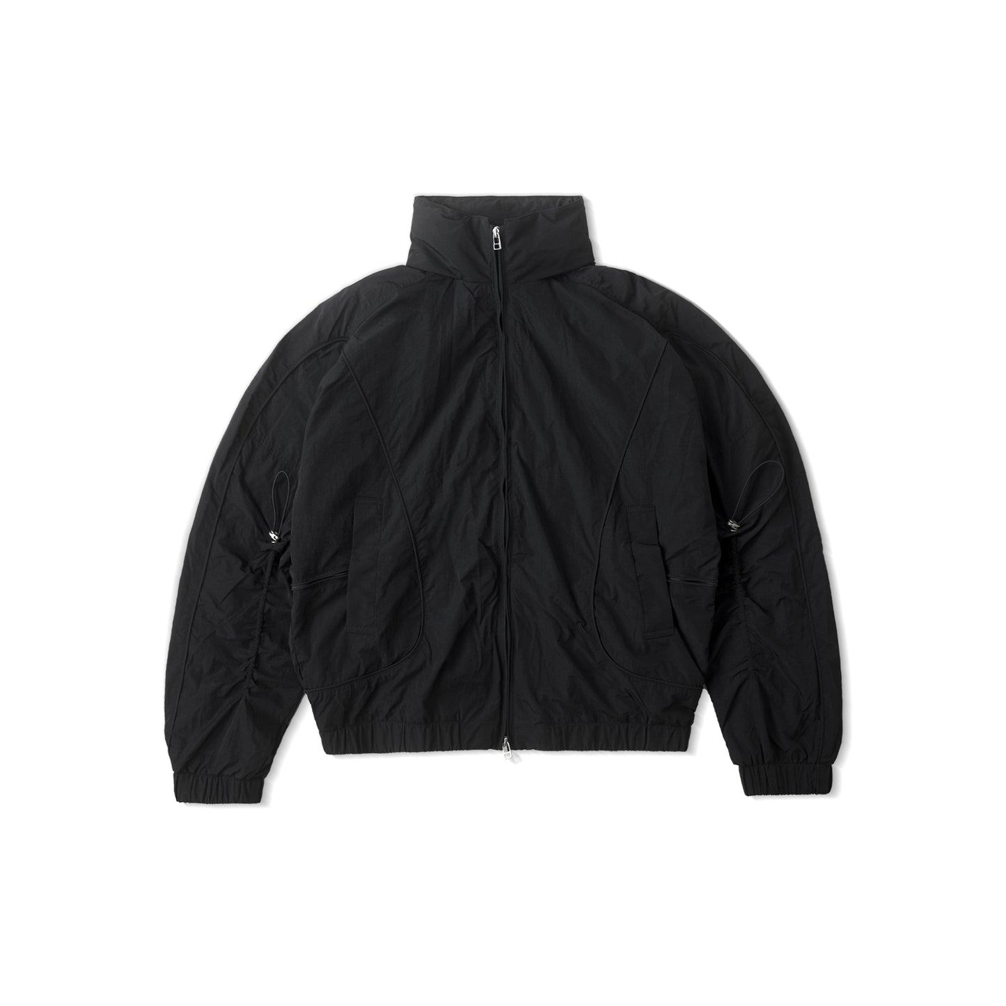 HOOD PANELLED JACKET/ BLACK