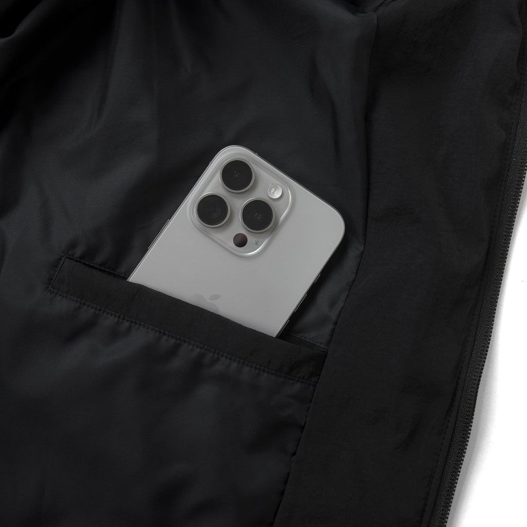 HOOD PANELLED JACKET/ BLACK