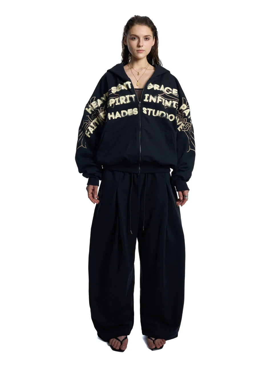 HADES HEAVEN’S CALL HOODIE ZIP - BLACK