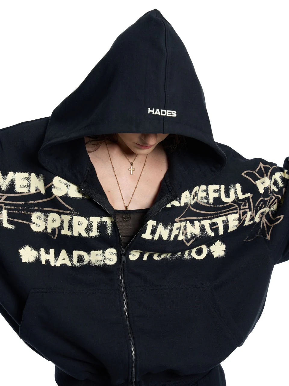 HADES HEAVEN’S CALL HOODIE ZIP - BLACK