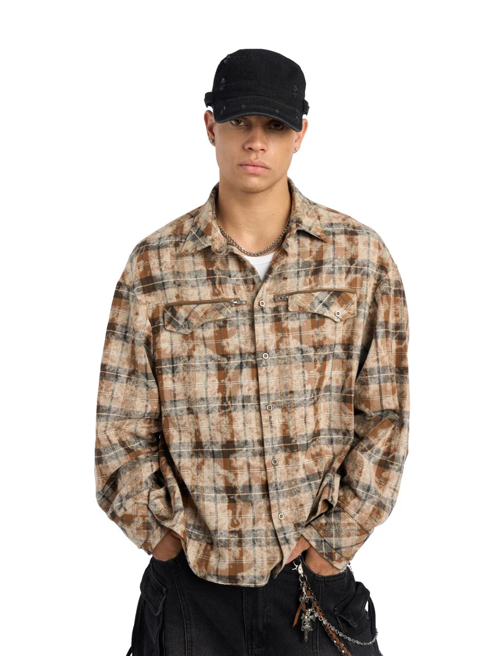 HADES COORDINATES FLANNEL SHIRT – BROWN