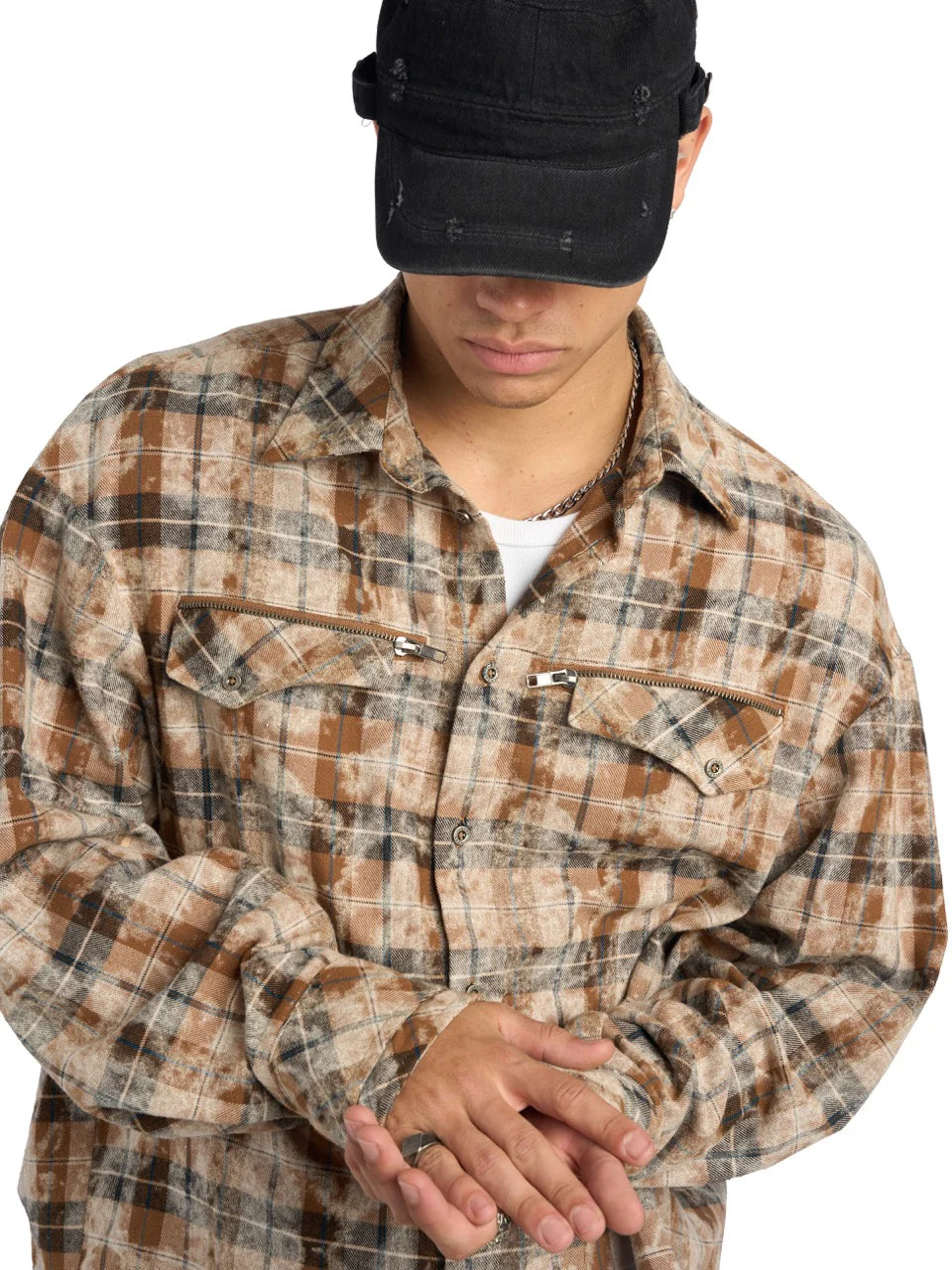 HADES COORDINATES FLANNEL SHIRT – BROWN