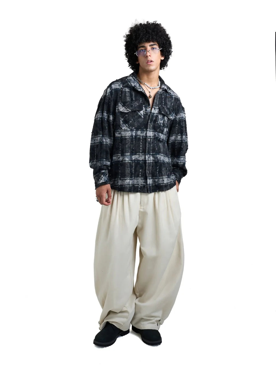 HADES COORDINATES FLANNEL SHIRT – BLUE