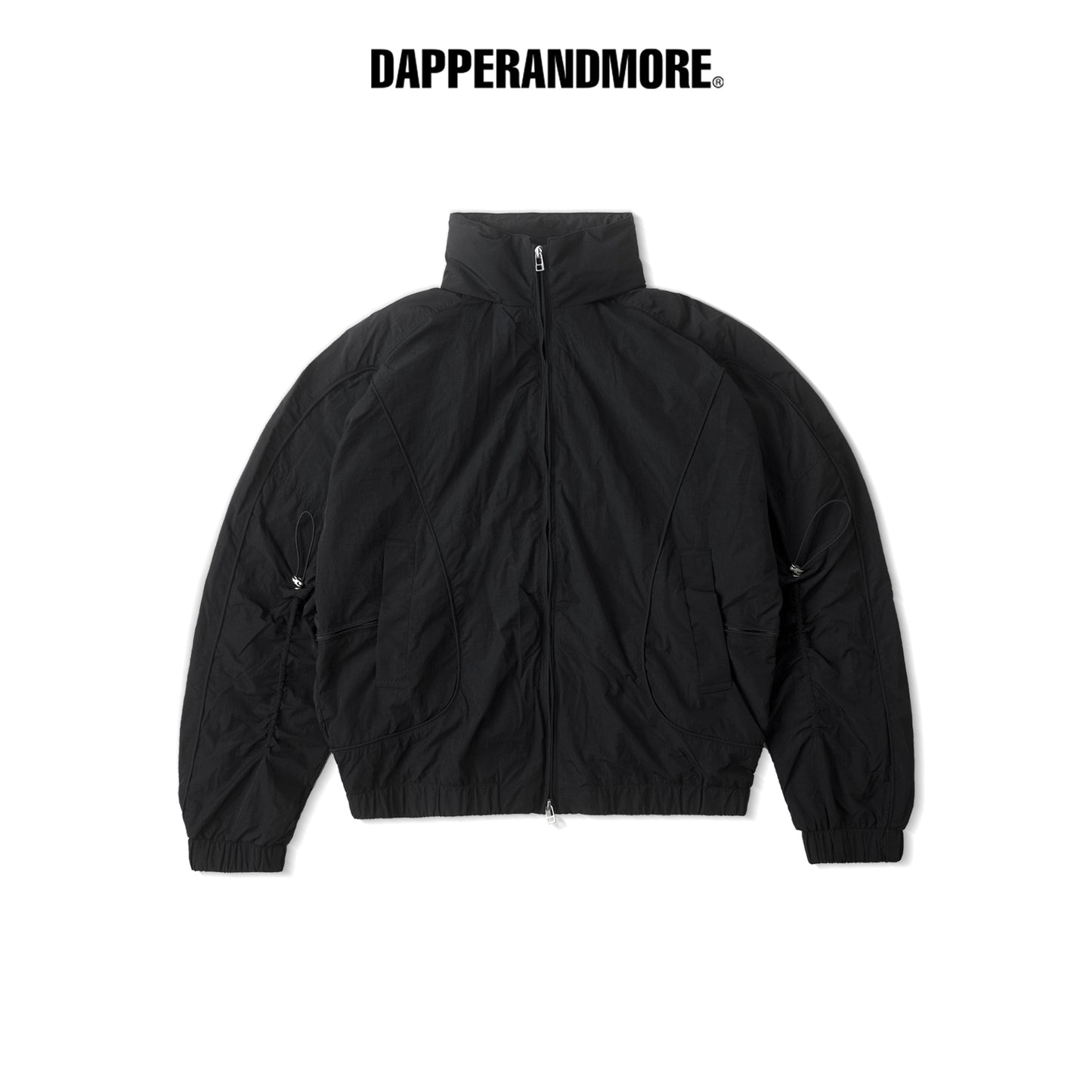 HOOD PANELLED JACKET/ BLACK