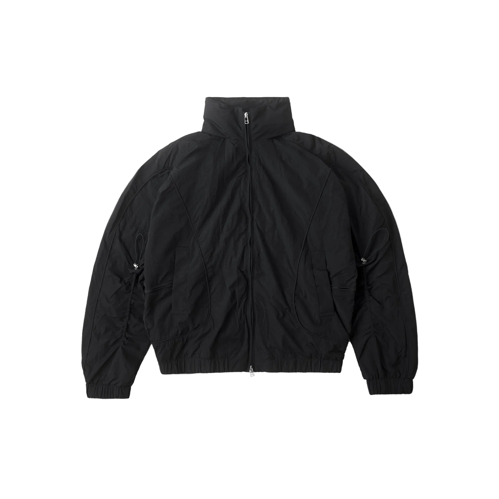 HOOD PANELLED JACKET/ BLACK