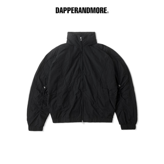 HOOD PANELLED JACKET/ BLACK