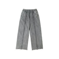WIDE-LEG WASH TRACKSUIT SWEATPANTS/ GRAY