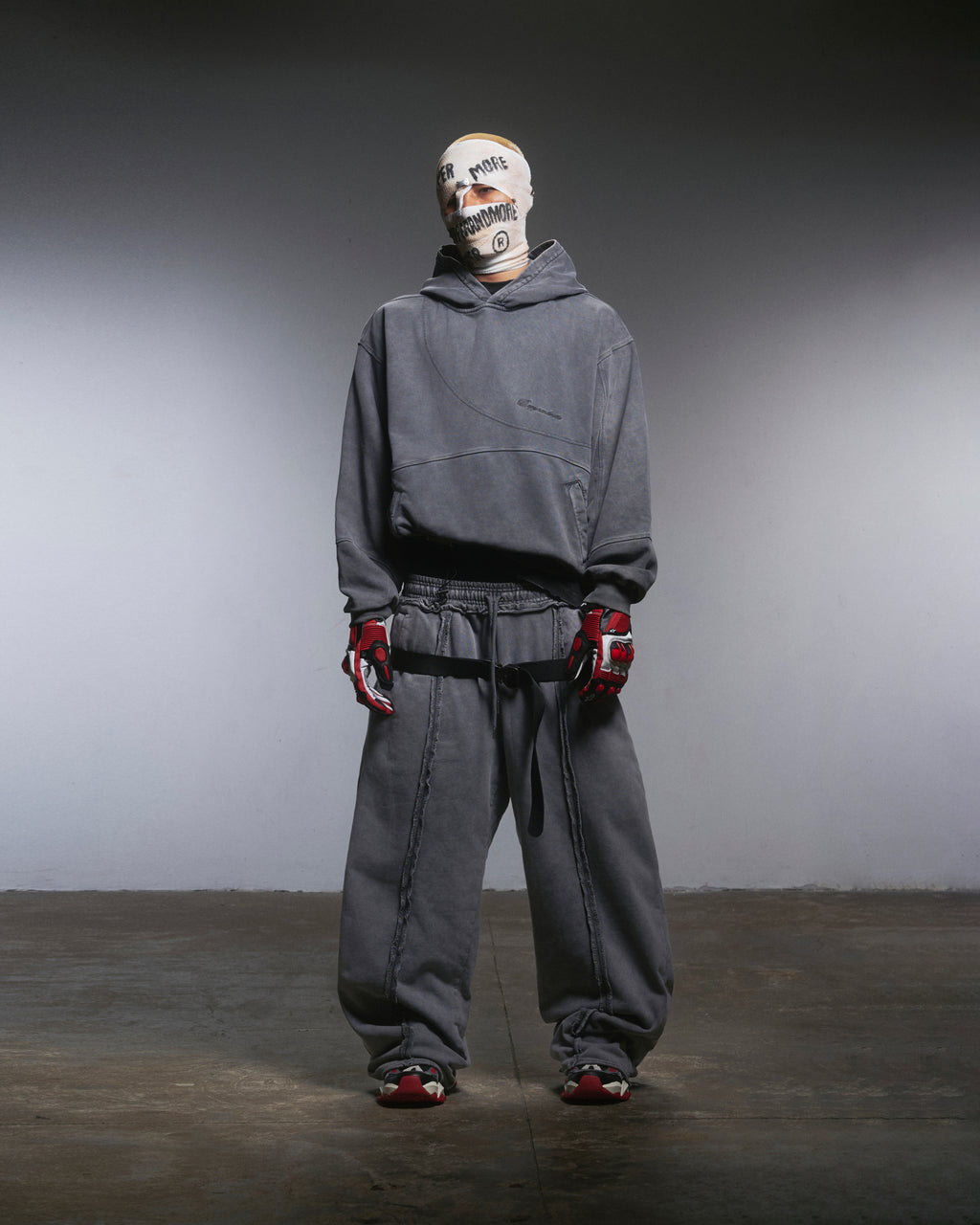 PANELLED HOODIE WASHED
