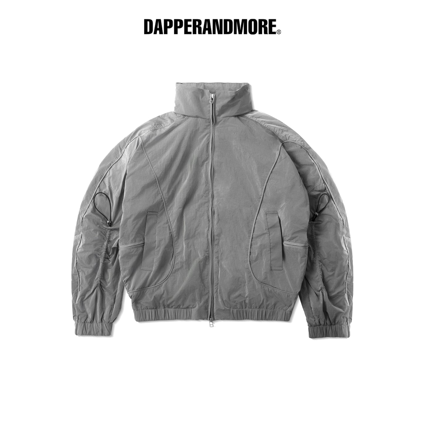 HOOD PANELLED JACKET/ GREY