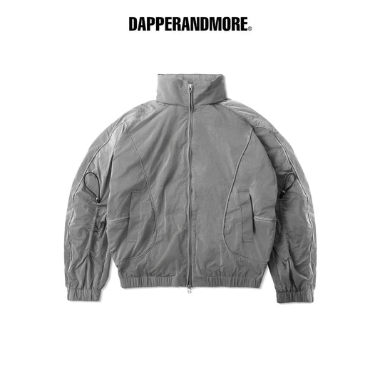 HOOD PANELLED JACKET/ GREY