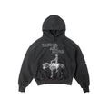 SKELETON HORSE BOXY WASH HOODIE/ BLACK