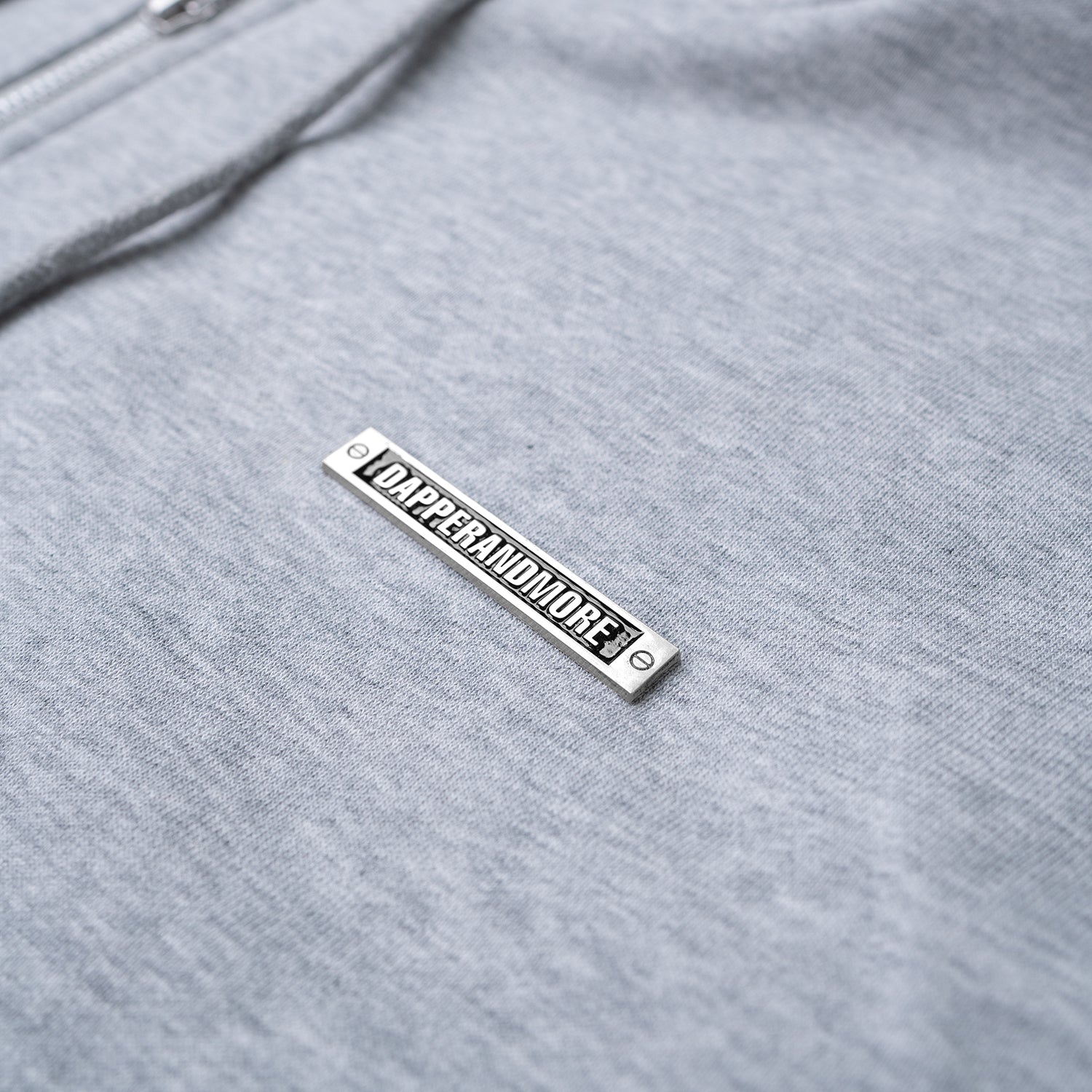METAL ZIPPED HOODIE/ GRAY