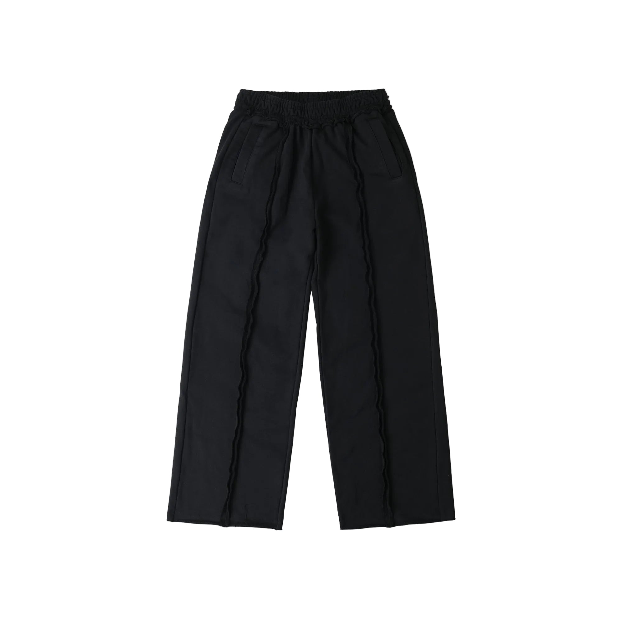 WIDE-LEG TRACKSUIT SWEATPANTS/ BLACK