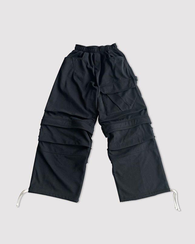REMOVABLE SWEATPANTS BLACK /2in1/
