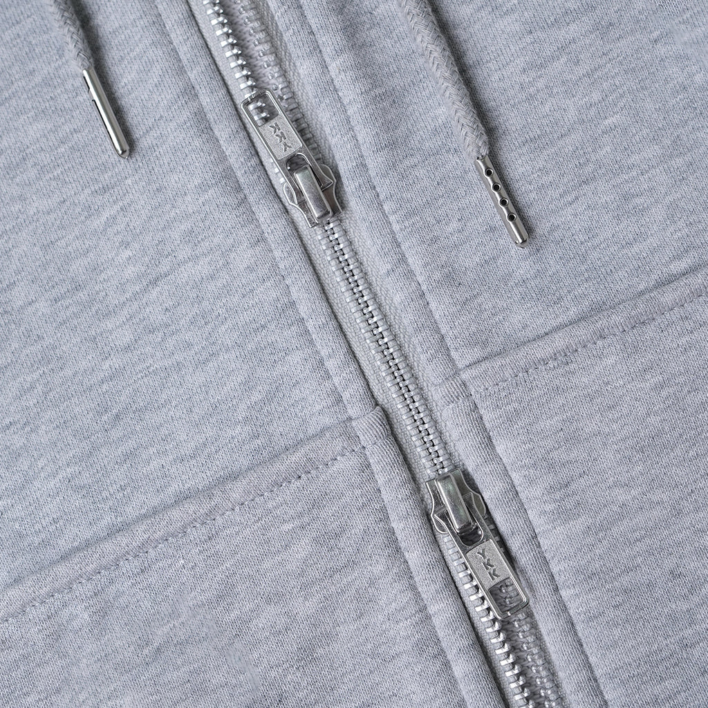 METAL ZIPPED HOODIE/ GRAY