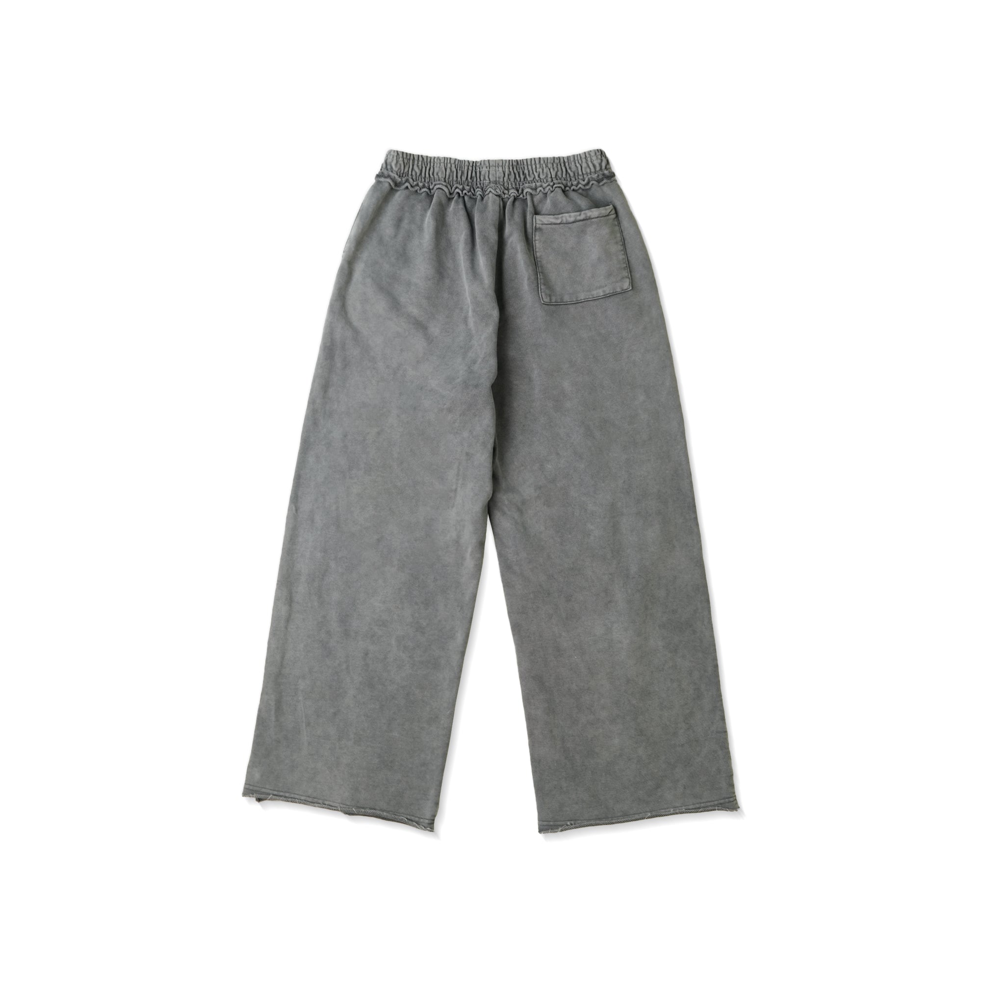 WIDE-LEG WASH TRACKSUIT SWEATPANTS/ GRAY