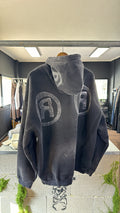 DISTRESSED R LOGO HOODIE