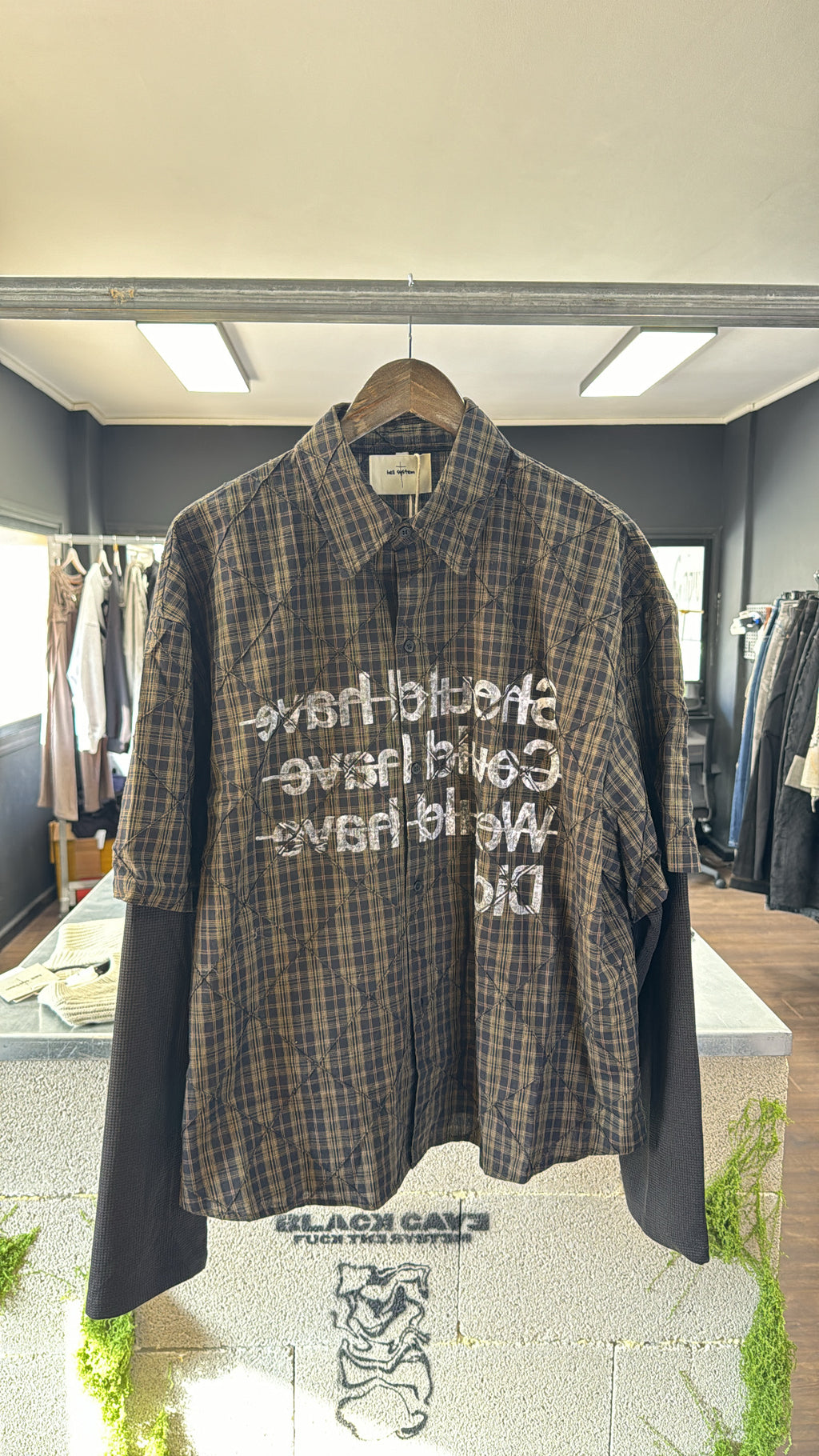 LAYERED PLAID SHIRT