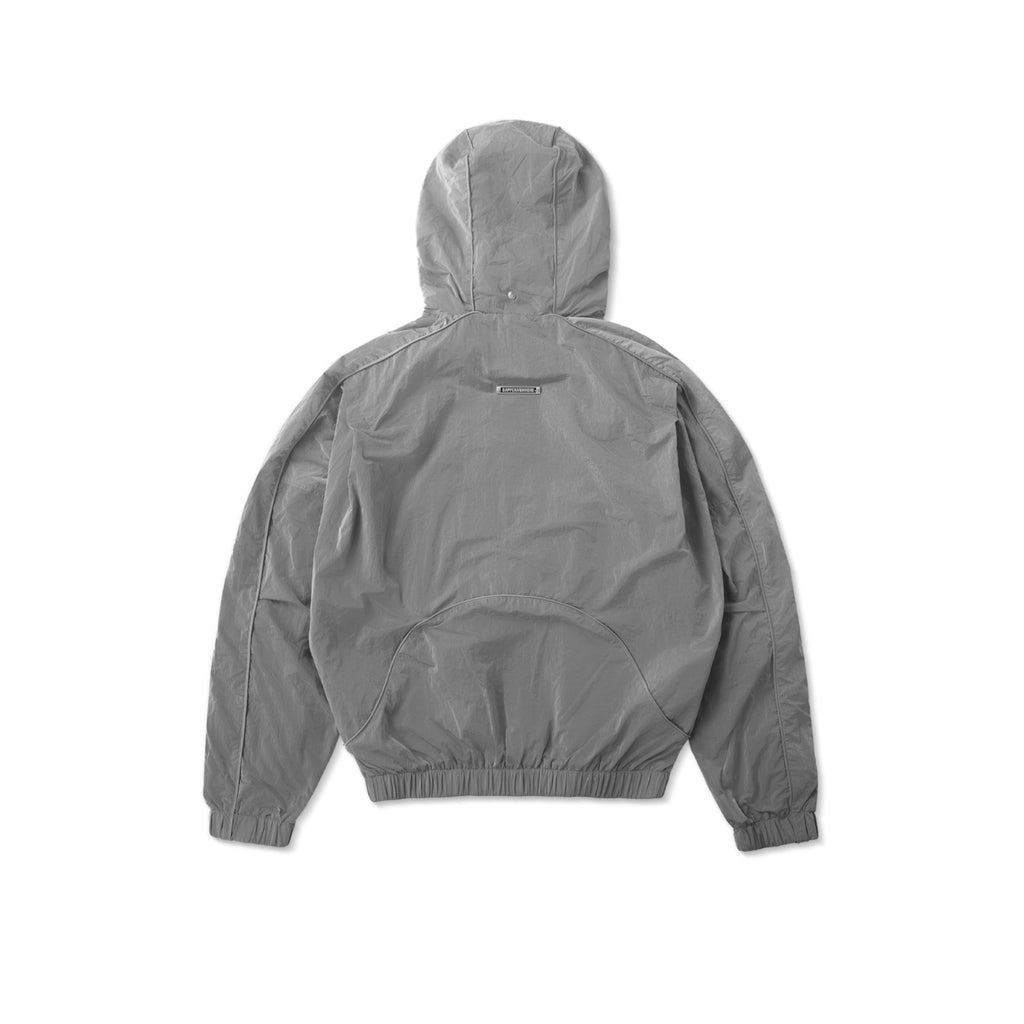 HOOD PANELLED JACKET/ GREY
