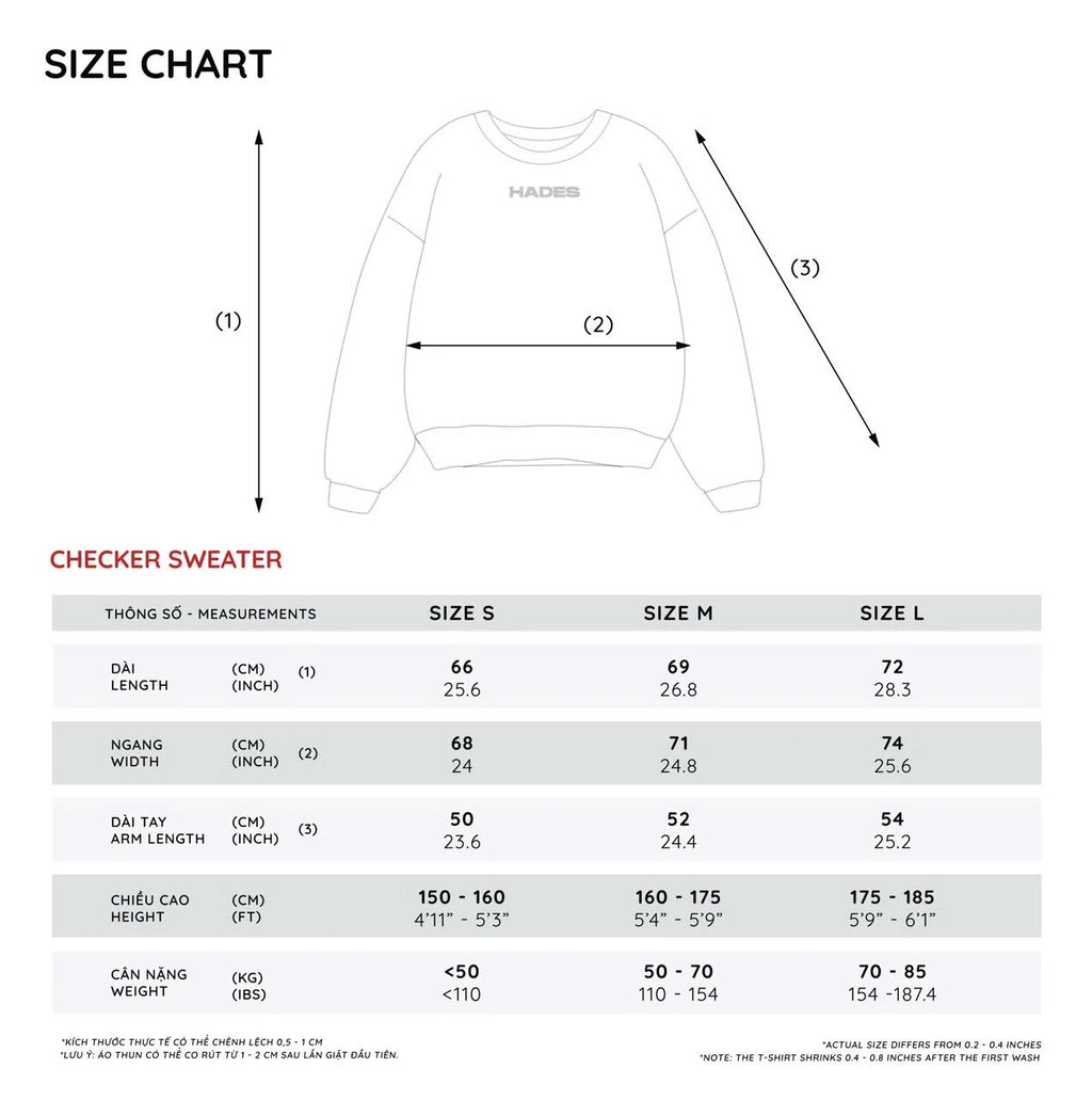 HADES DUAL TONE CHECKER SWEATER