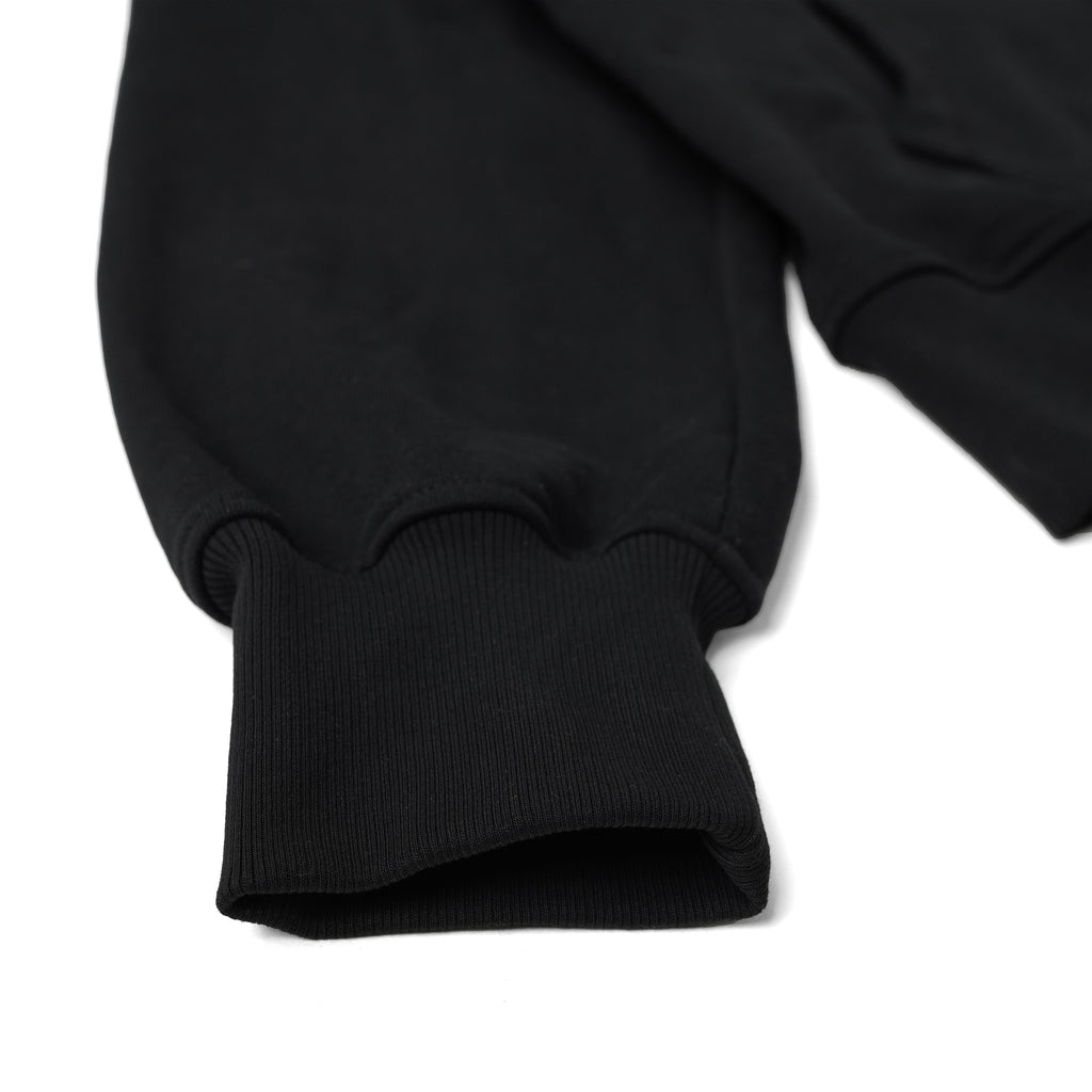 METAL ZIPPED HOODIE/ BLACK