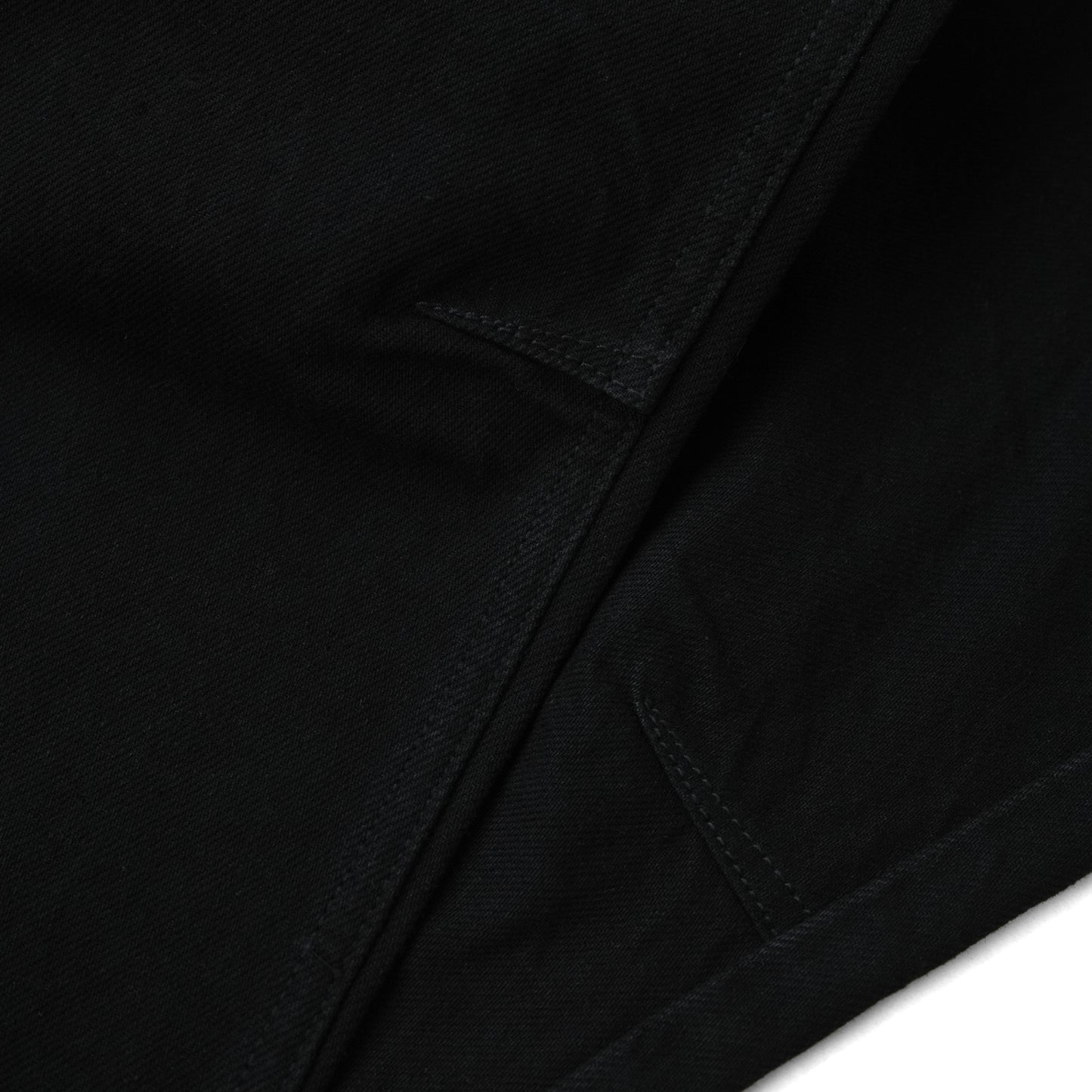 WIDE – LEG SOLID BLACK WASHED DENIM PANTS/ SOLID BLACK