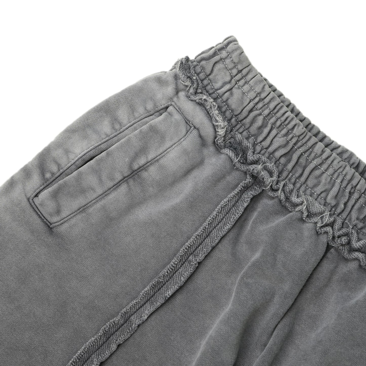 WIDE-LEG WASH TRACKSUIT SWEATPANTS/ GRAY