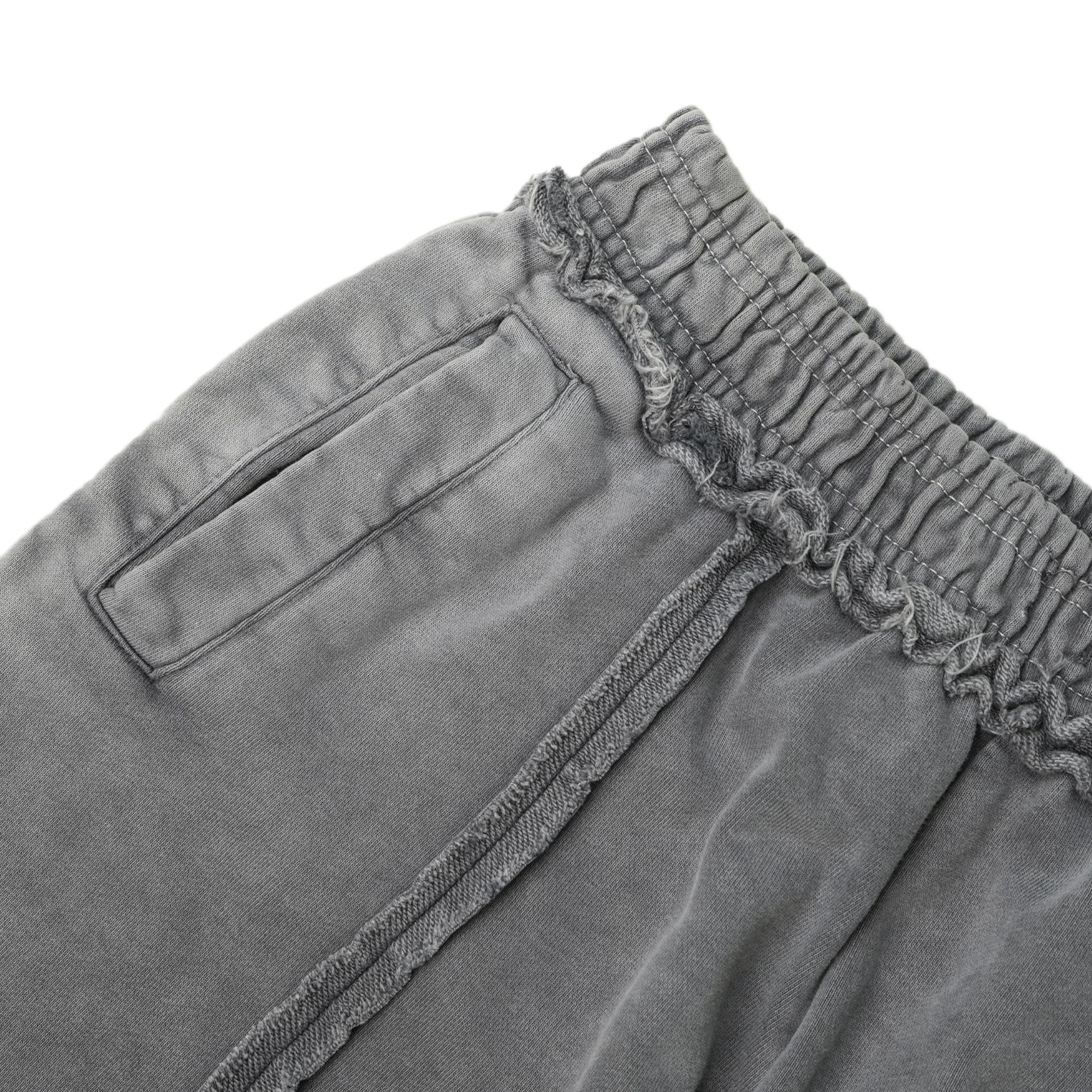 WIDE-LEG WASH TRACKSUIT SWEATPANTS/ GRAY