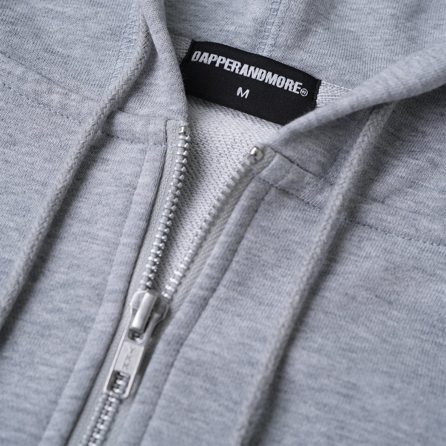 METAL ZIPPED HOODIE/ GRAY