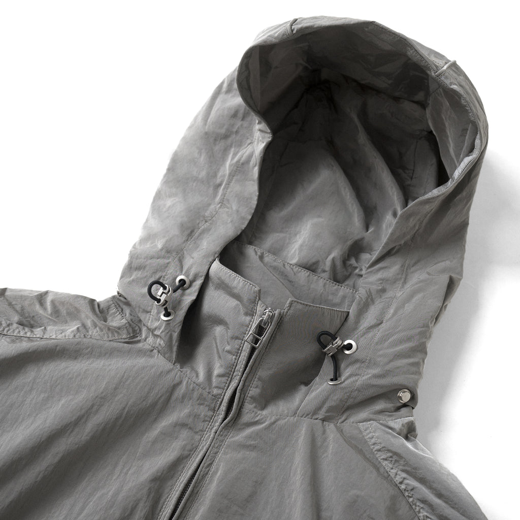 HOOD PANELLED JACKET/ GREY