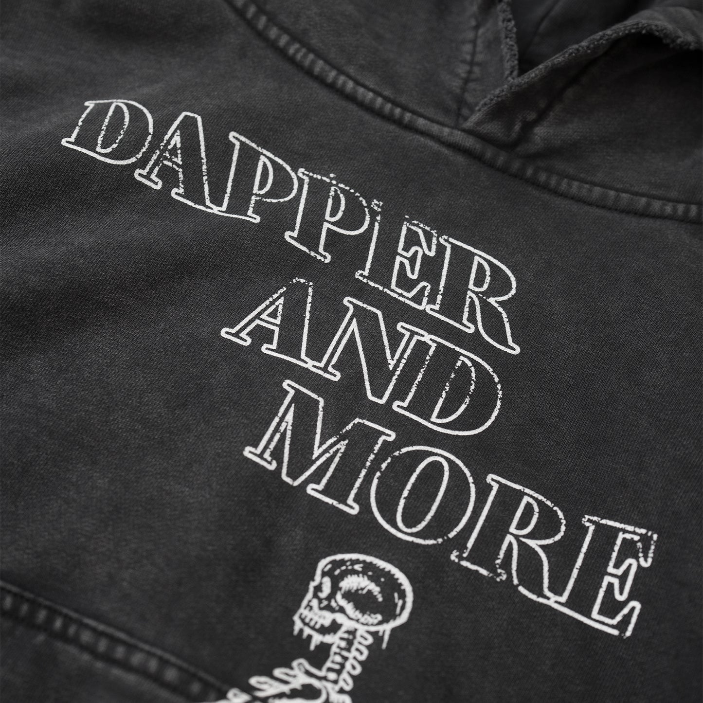 SKELETON HORSE BOXY WASH HOODIE/ BLACK