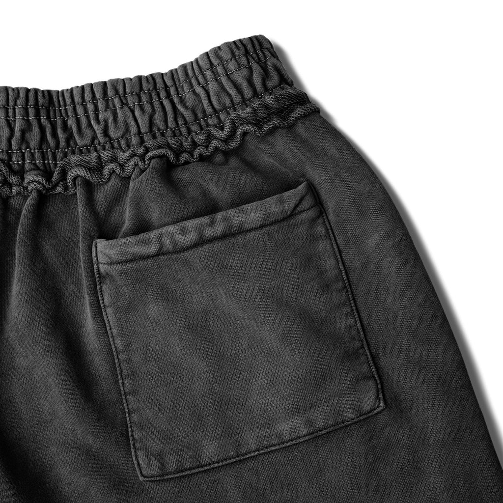 WIDE-LEG WASH TRACKSUIT SWEATPANTS/ BLACK