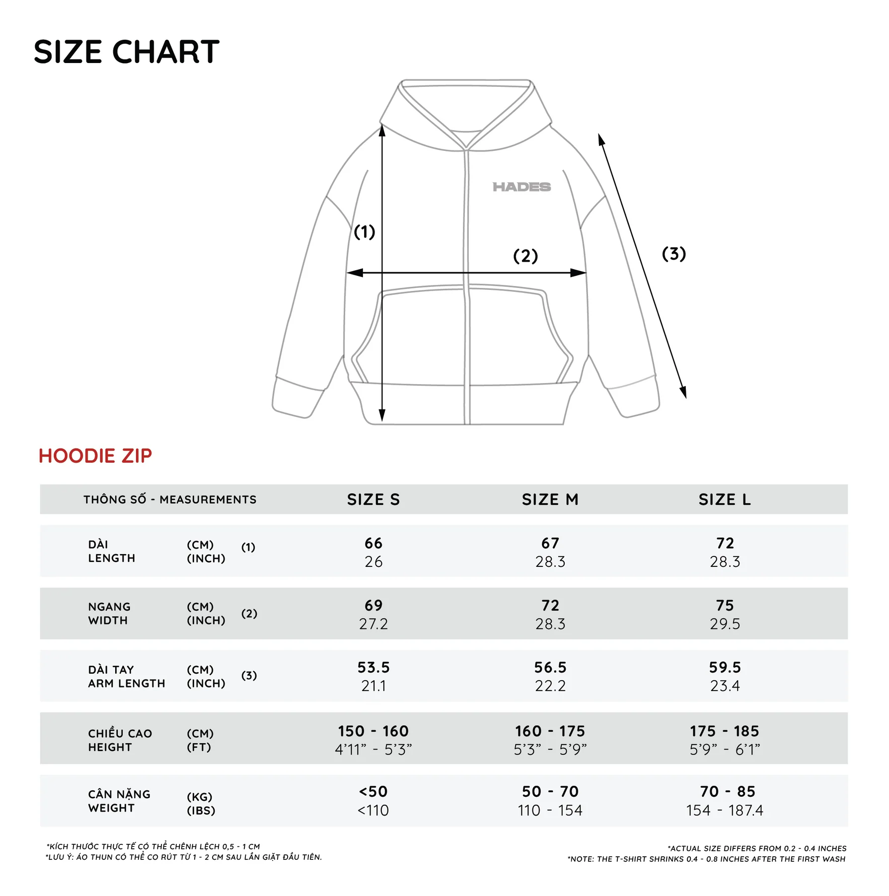 HADES HOME BODY CLUB ZIP HOODIE