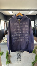 DISTRESSED SLOGAN ZIP HOODIE