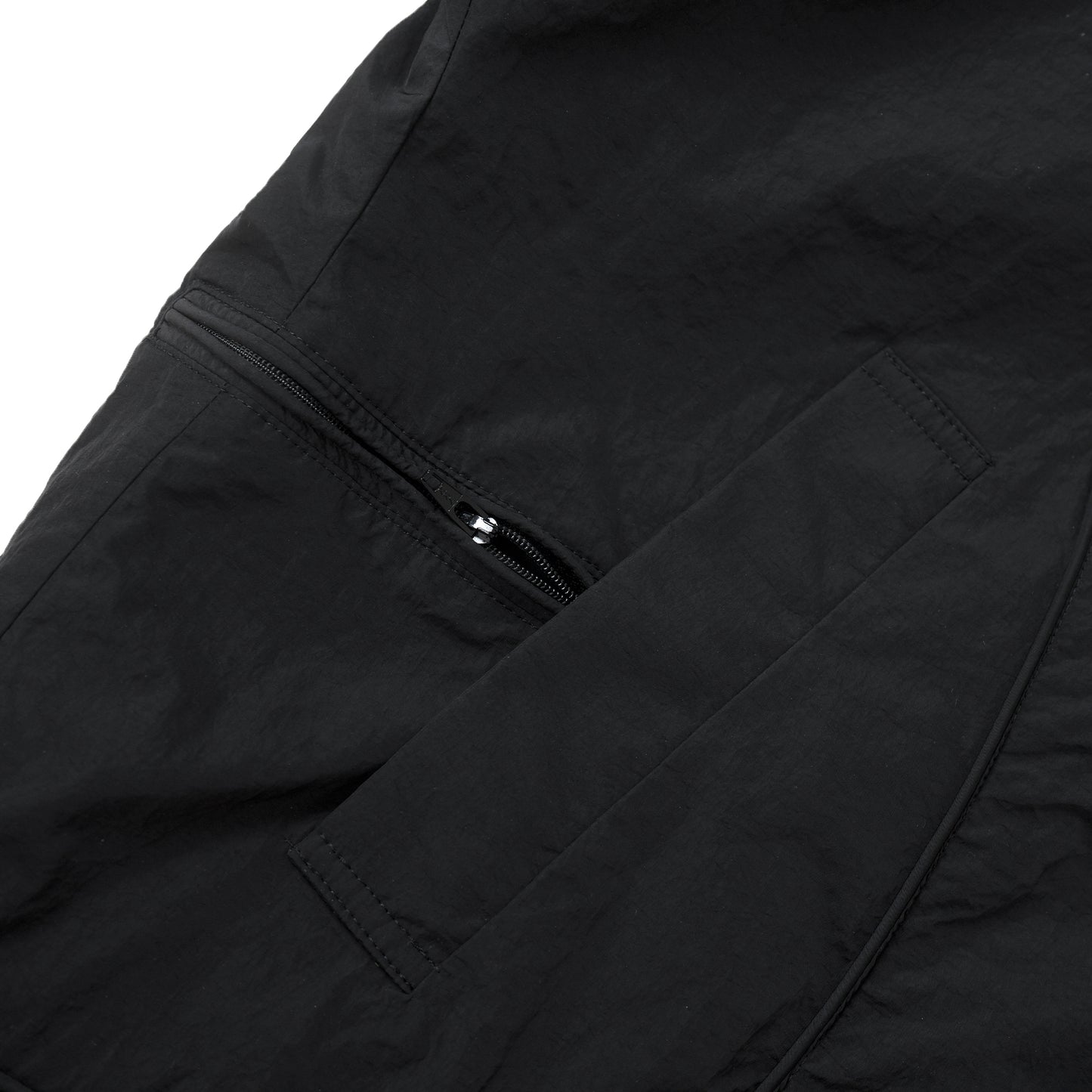 HOOD PANELLED JACKET/ BLACK