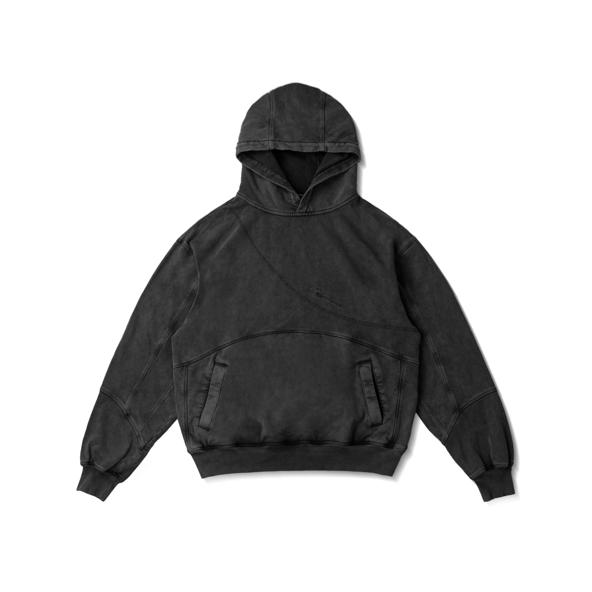 PANELLED HOODIE WASHED