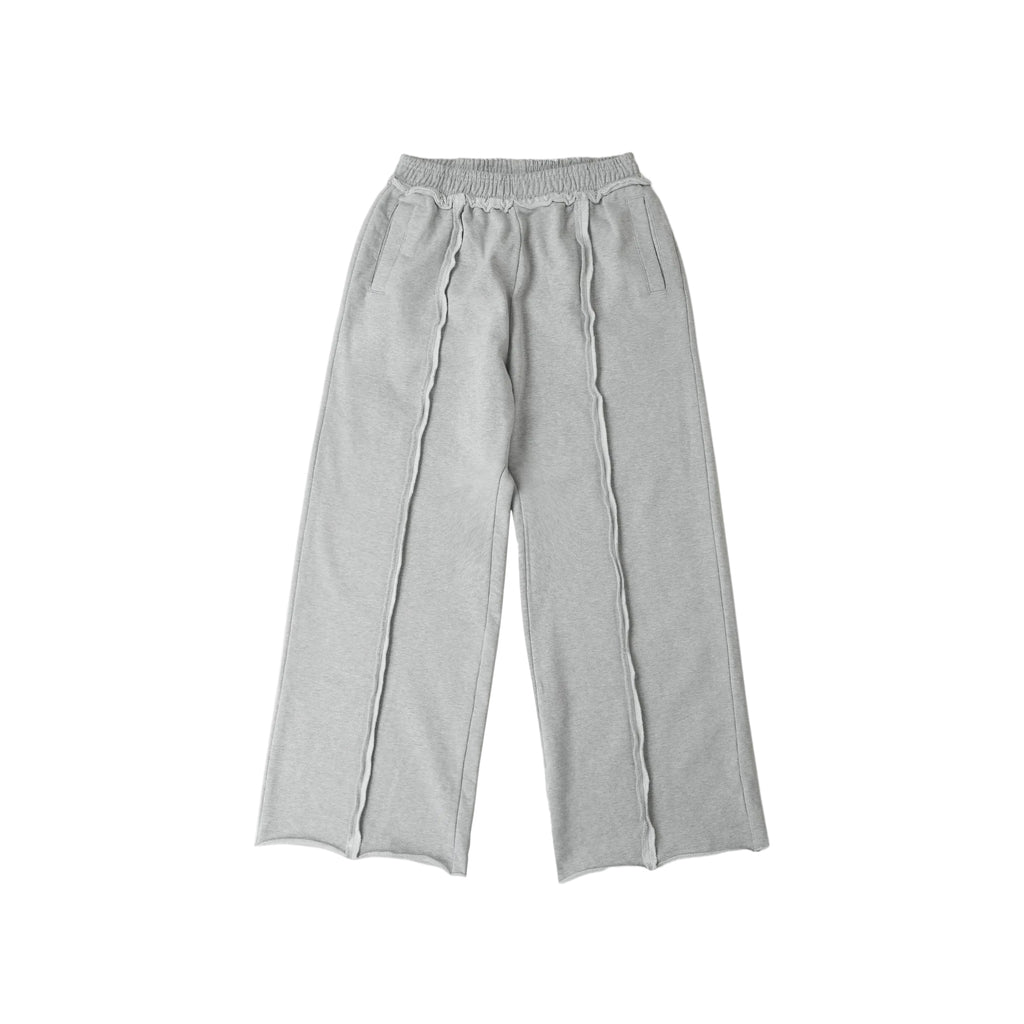 WIDE-LEG TRACKSUIT SWEATPANTS/ GRAY