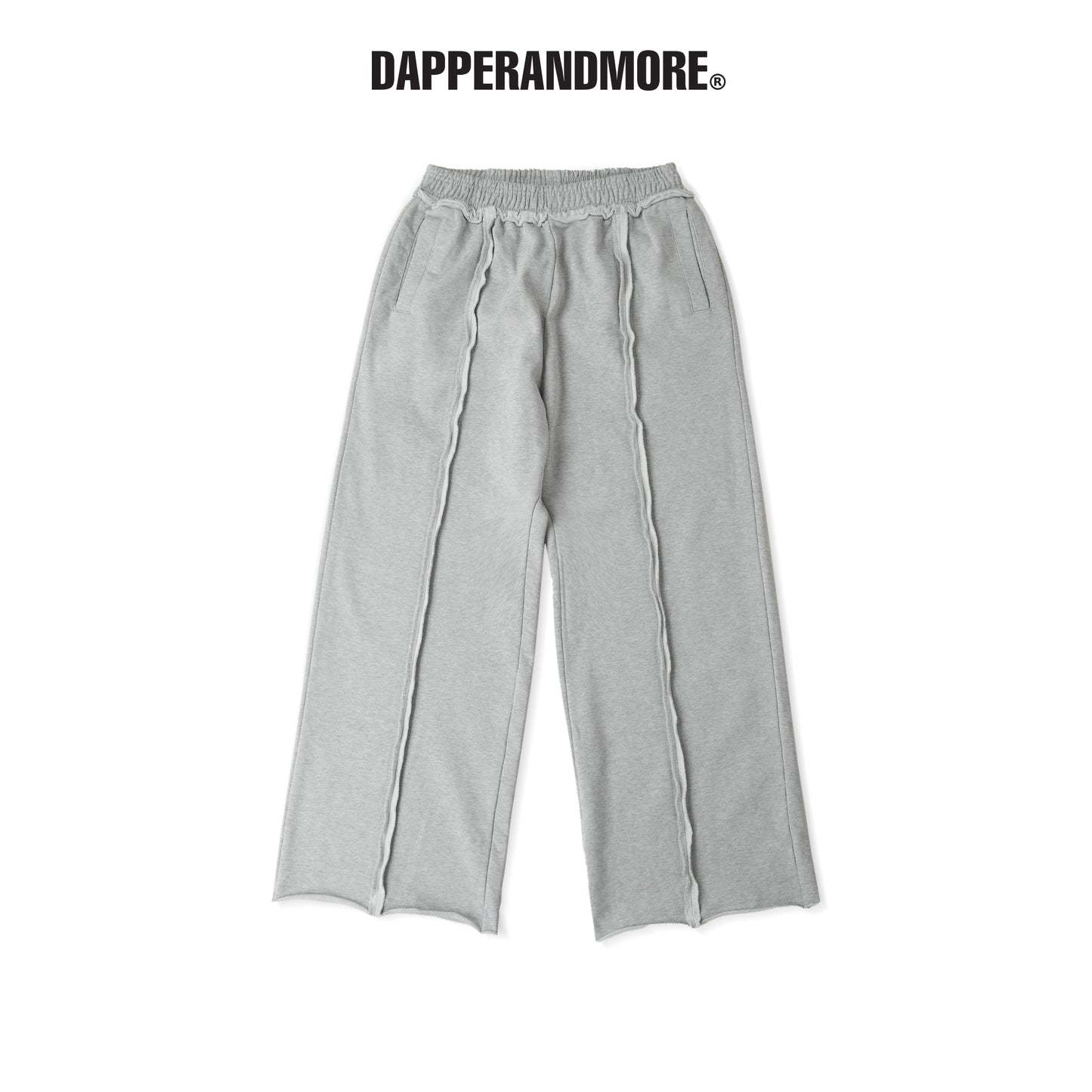WIDE-LEG TRACKSUIT SWEATPANTS/ GRAY